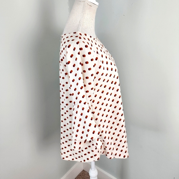 Signature Polka Dot Woven Top Bell Sleeves NWT Size Small - Picture 7 of 9